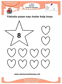 Çocuklar İçin Sayılar Çalışma Sayfaları 